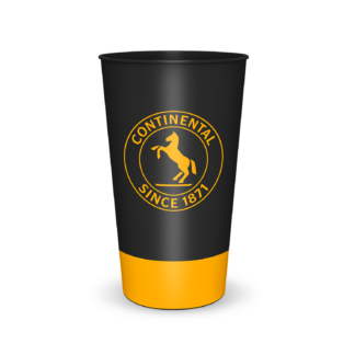 COPO PLÁSTICO CONTINENTAL PRETO 600 ML