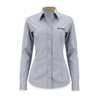 CAMISA SOCIAL FEMININA CONTINENTAL CINZA