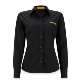 CAMISA SOCIAL FEMININA CONTINENTAL PRETA